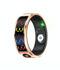 R12 SIZE 10 Smart Ring, Support Heart Rate / Blood Oxygen / Sleep / Multiple Sports Modes(Gold)