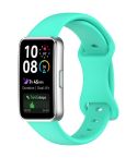 For Huawei Band 10 Butterfly Buckle Silicone Watch Band(Teal Green)