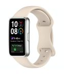 For Huawei Band 10 Butterfly Buckle Silicone Watch Band(Ivory White)