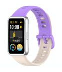 For Huawei Band 10 Nail Button Glossy Silicone Watch Band(Starlight+Purple)