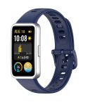 For Huawei Band 10 Nail Button Glossy Silicone Watch Band(Dark Blue)