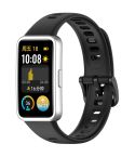 For Huawei Band 10 Nail Button Glossy Silicone Watch Band(Black)