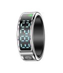 SR08 SIZE 8 Smart Ring, Support Hand Gestures Control / Health Monitoring / Multiple Sports Modes(Silver)
