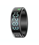 SR08 SIZE 9 Smart Ring, Support Hand Gestures Control / Health Monitoring / Multiple Sports Modes(Black)