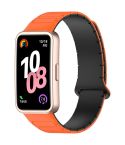 For Huawei Watch Band 10 / 10 NFC I-Shaped Magnetic Silicone Watch Band(Orange Black)