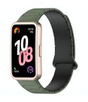 For Huawei Watch Band 10 / 10 NFC I-Shaped Magnetic Silicone Watch Band(Green Black)