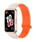 For Huawei Watch Band 10 / 10 NFC I-Shaped Magnetic Silicone Watch Band(Starlight Orange)