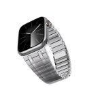 For Apple Watch 46mm / 49mm / 45mm / 44mm One Bead Magnetic Milan Stainless Steel Watch Band(Silver)