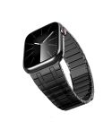 For Apple Watch 46mm / 49mm / 45mm / 44mm One Bead Magnetic Milan Stainless Steel Watch Band(Black)