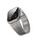 For Apple Watch 46mm / 49mm / 45mm / 44mm One Bead Magnetic Milan Stainless Steel Watch Band(Titanium Color)