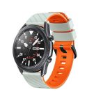 22mm Twill Dual Color Silicone Watch Band(Gray Orange)