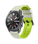 22mm Twill Dual Color Silicone Watch Band(Gray Lime)