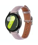 20mm Litchi Texture Square Buckle Genuine Leather Watch Band(Purple)