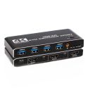 K2-1 Monitor Sharing 4K 60Hz KVM Switch 2 In 1 Out USB 3.0 HDMI 2.0 Remote Control Switcher