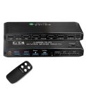 K3-1 4K 60Hz USB 3.0 Dual Screen Display Extender HDMI Matrix 2x2 KVM Switch