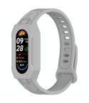 For Xiaomi Smart Band 9 / 8 / 7 / 6 / 5 Twill Integrated TPU Watch Band(Gray)