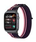 For Huawei Watch D2 Nylon Loop Hook and Loop Fastener Watch Band(Pink Purple)