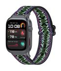 For Huawei Watch D2 Nylon Elastic Braided Watch Band(Green Purple)