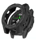 For Garmin Descent G2 Hollow Armor TPU Half Coverage Protective Watch Case(Black)