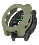 For Garmin Descent G2 Hollow Armor TPU Half Coverage Protective Watch Case(Green)