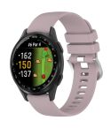 For Garmin Approach S50 20mm Liquid Glossy Silver Buckle Silicone Watch Band(Loran Violet)