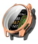 For Garmin Approach S50 Electroplated TPU Full Coverage Watch Protective Case(Rose Gold)