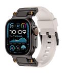 For Apple Watch 46mm / 49mm / 45mm / 44mm Kalebol Outdoor Explorer Metal Connector TPU Watch Band(Black Starlight)