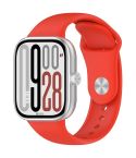 For Redmi Watch 5 / Xiaomi Smart Band 9 Pro Reverse Buckle Solid Color Silicone Watch Band(Red)