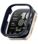 For Amazfit Bip 6 Half Coverage Hollow PC Watch Protective Case(Glossy Ink Blue)