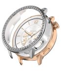For OPPO Watch X2 Mini Single Row Diamond Half Coverage Hollow PC Watch Protective Case(Silver)