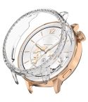 For OPPO Watch X2 Mini Single Row Diamond Half Coverage Hollow PC Watch Protective Case(Transparent)