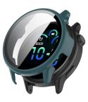 For Garmin Vivoactive 6 Tempered Film Integrated PC Watch Protective Case(Green)
