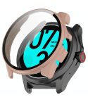 For Ticwatch Pro 5 Enduro Tempered Film Integrated PC Watch Protective Case(Cherry Pink)