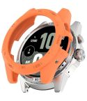 For Ticwatch Atlas Armored TPU Half Coverage Hollow Watch Protective Case(Orange)