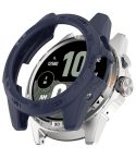 For Ticwatch Atlas Armored TPU Half Coverage Hollow Watch Protective Case(Blue)