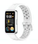 For Huawei Band 10 / 9 / 8 Metal Head Round Hole Nail Button Silicone Watch Band(White)
