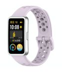 For Huawei Band 10 / 9 / 8 Metal Head Round Hole Nail Button Silicone Watch Band(Purple)