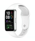For Huewei Band 10 / 9 / 8 Reverse Buckle Glossy Silicone Watch Band(White)