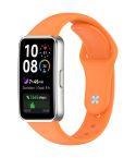 For Huewei Band 10 / 9 / 8 Reverse Buckle Glossy Silicone Watch Band(Orange)
