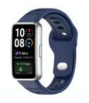 For Huawei Band 10 / 9 / 8 Dot Reverse Buckle Silicone Watch Band(Dark Blue)