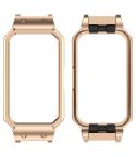 For Huawei Band 10 / 9 / 8 12mm Metal Frame Watch Protective Case(Rose Gold)