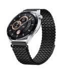 22mm Nine-beads Magnetic Buckle Stainless Steel Watch Band(Black)
