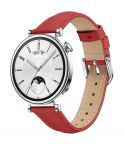 18mm Slim Genuine Leather Watch Band(Red)