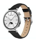 18mm Slim Genuine Leather Watch Band(Black)
