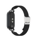 For Xiaomi Smart Band 10 / 9 / 8 Metal Head Two Sections Nylon Braided Watch Band(Black)