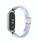 For Xiaomi Smart Band 10 / 9 / 8 Metal Head Two Sections Nylon Braided Watch Band(Violet)