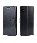 Retro Crazy Horse Texture Horizontal Flip Leather Case for Xiaomi Redmi 7A , with Holder & Card Slots & Photo Frame(Black)