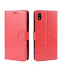 Retro Crazy Horse Texture Horizontal Flip Leather Case for Xiaomi Redmi 7A , with Holder & Card Slots & Photo Frame(Red)