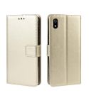Retro Crazy Horse Texture Horizontal Flip Leather Case for Xiaomi Redmi 7A , with Holder & Card Slots & Photo Frame(Gold)