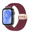 For Huawei Watch Fit 4 / Fit4 Pro / Fit3 Magnetic Buckle Loop Braid Watch Band(Wine Red)
